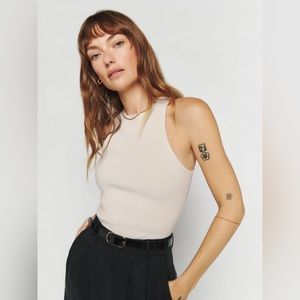 Reformation Hudson Ribbed Sweater Tank